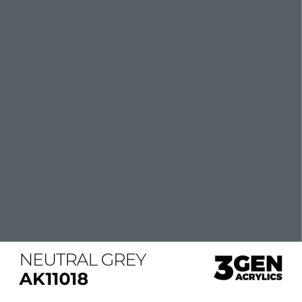 AK 11018 17 ml. Neutral Grey, 3GEN Akrilik Model Boyası