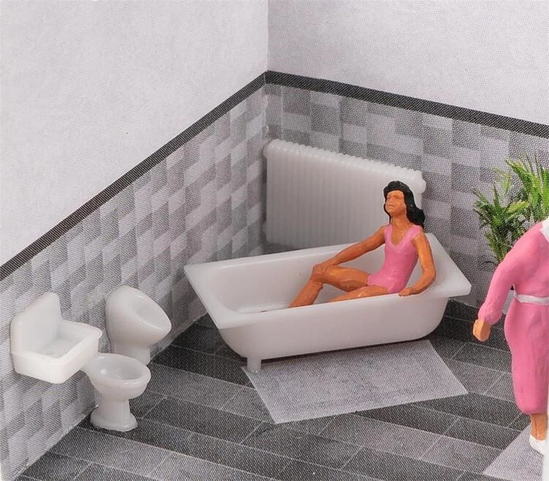 Faller 180993 1/87 Ölçek, Banyo Seramik Seti, Plastik Model Kiti