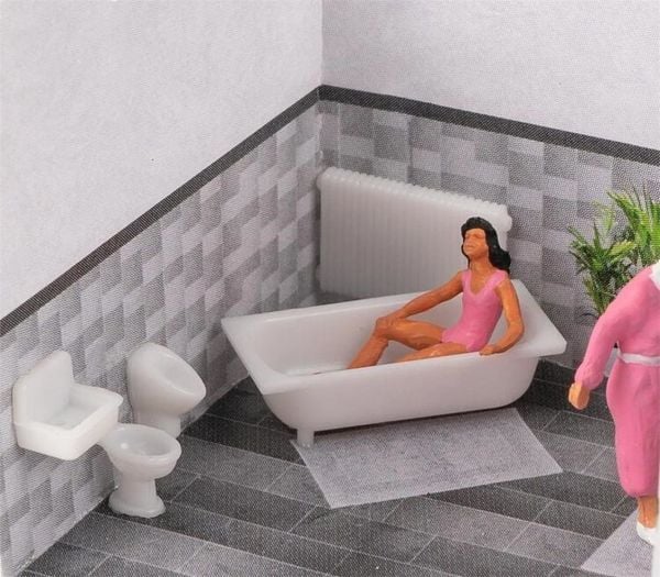 Faller 180993 1/87 Ölçek, Banyo Seramik Seti, Plastik Model Kiti