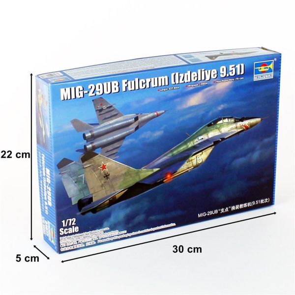 Trumpeter 01677 1/72 Ölçek, MIG-29 UB (Izdeliye 9.51) Fulcrum Savaş Uçağı Plastik Model Kiti