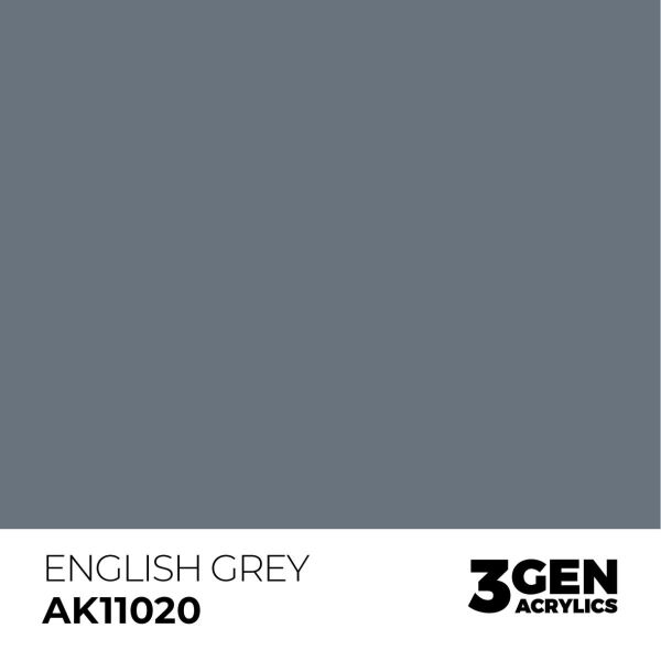 AK 11020 17 ml. English Grey, 3GEN Akrilik Model Boyası