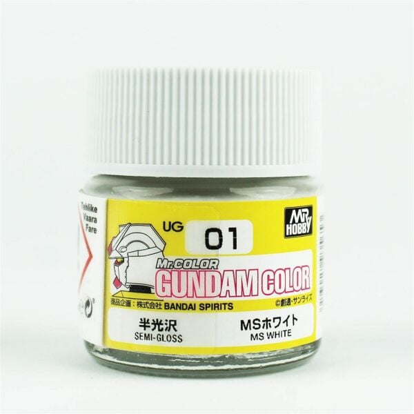 Mr.Hobby UG-01 10 ml. MS White, Gundam Color Serisi Model Boyası