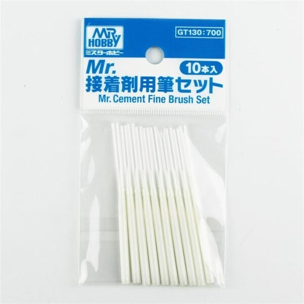 Mr.Hobby GT-130 Yapıştırıcı İçin İnce Fırça, 10 Adet
